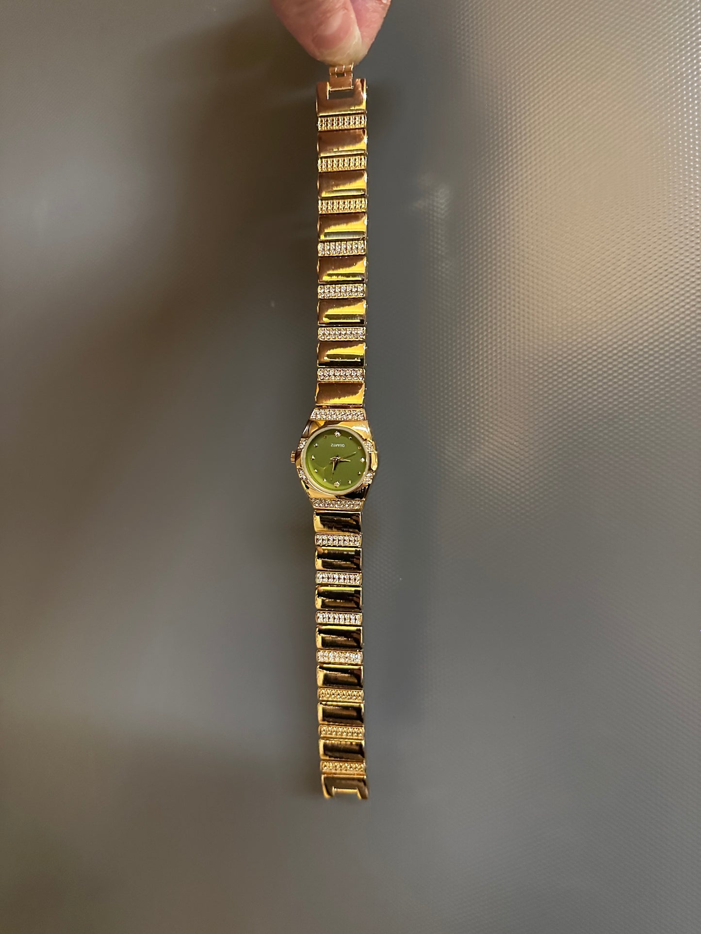 Women’s Gold Watch, Bracelet Watch, Vintage Watch, Gold Crystal Watch