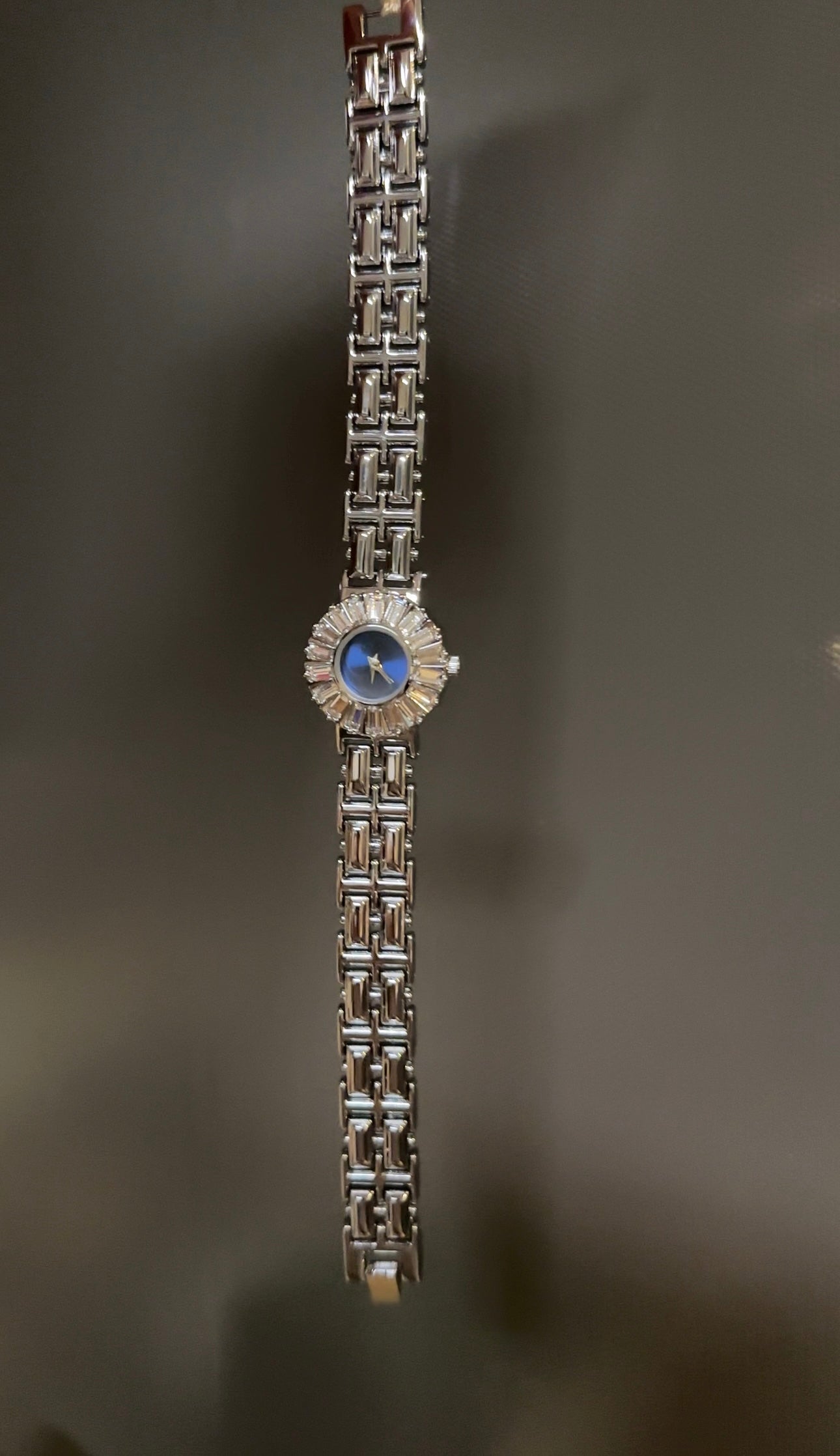 Women’s Silver Watch, Silver and Blue Watch, Silver Blue Face Watch