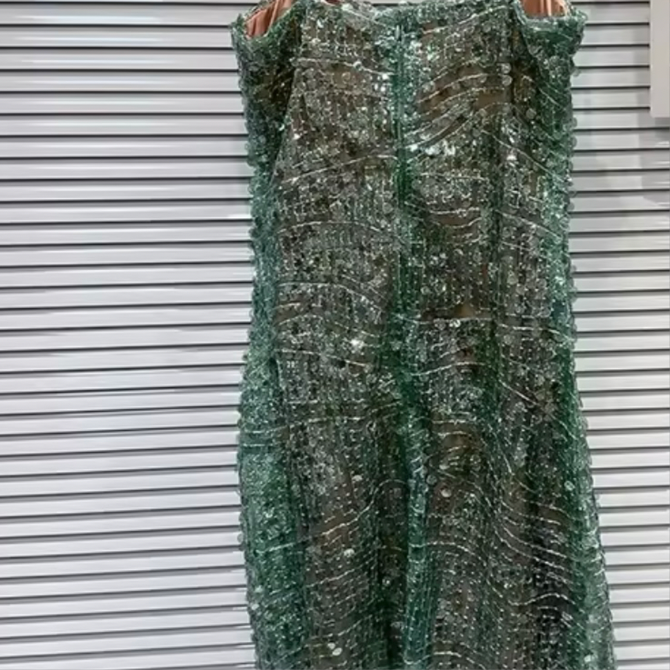Green Sequin Mini Dress Embellished Mini Dress