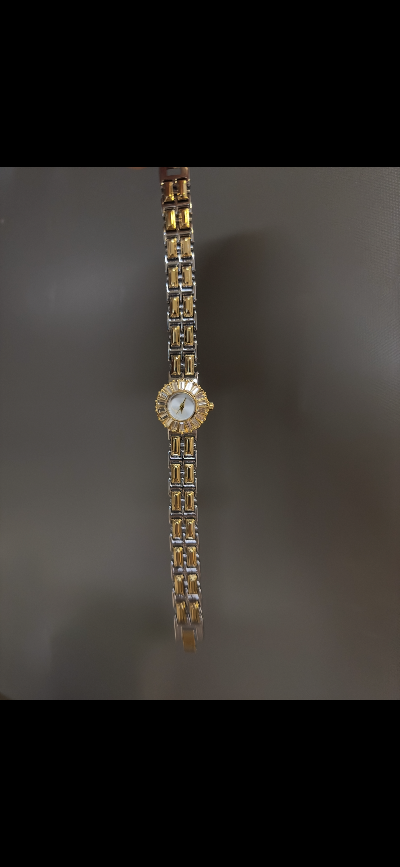 Women's Vintage Gold Watch, Silver and Gold Crystal Gemstone Watch, Unique Watch, Vintage Inspired Watch