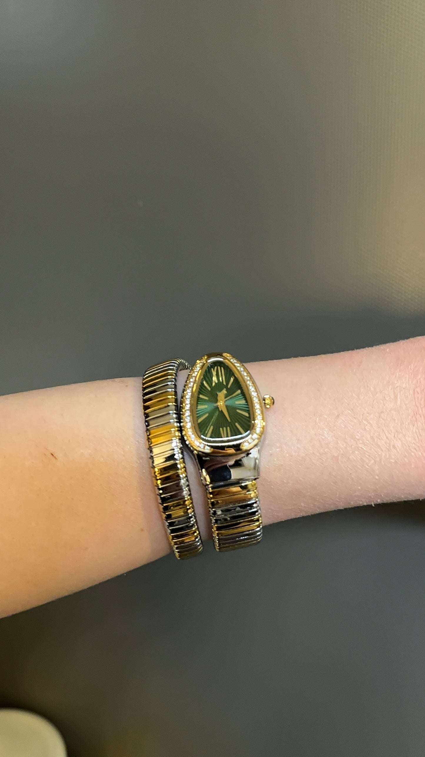 Women's Gold Watch, Snake Gold Watch, Wrap Watch, Vintage Watch, Gemstone Watch, Women's Watch, Vintage Inspired Watch, Gift for Her