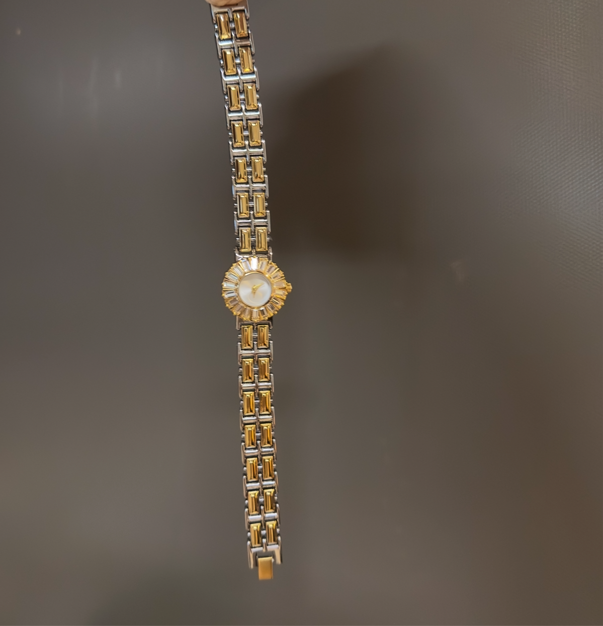 Women's Vintage Gold Watch, Silver and Gold Crystal Gemstone Watch, Unique Watch, Vintage Inspired Watch