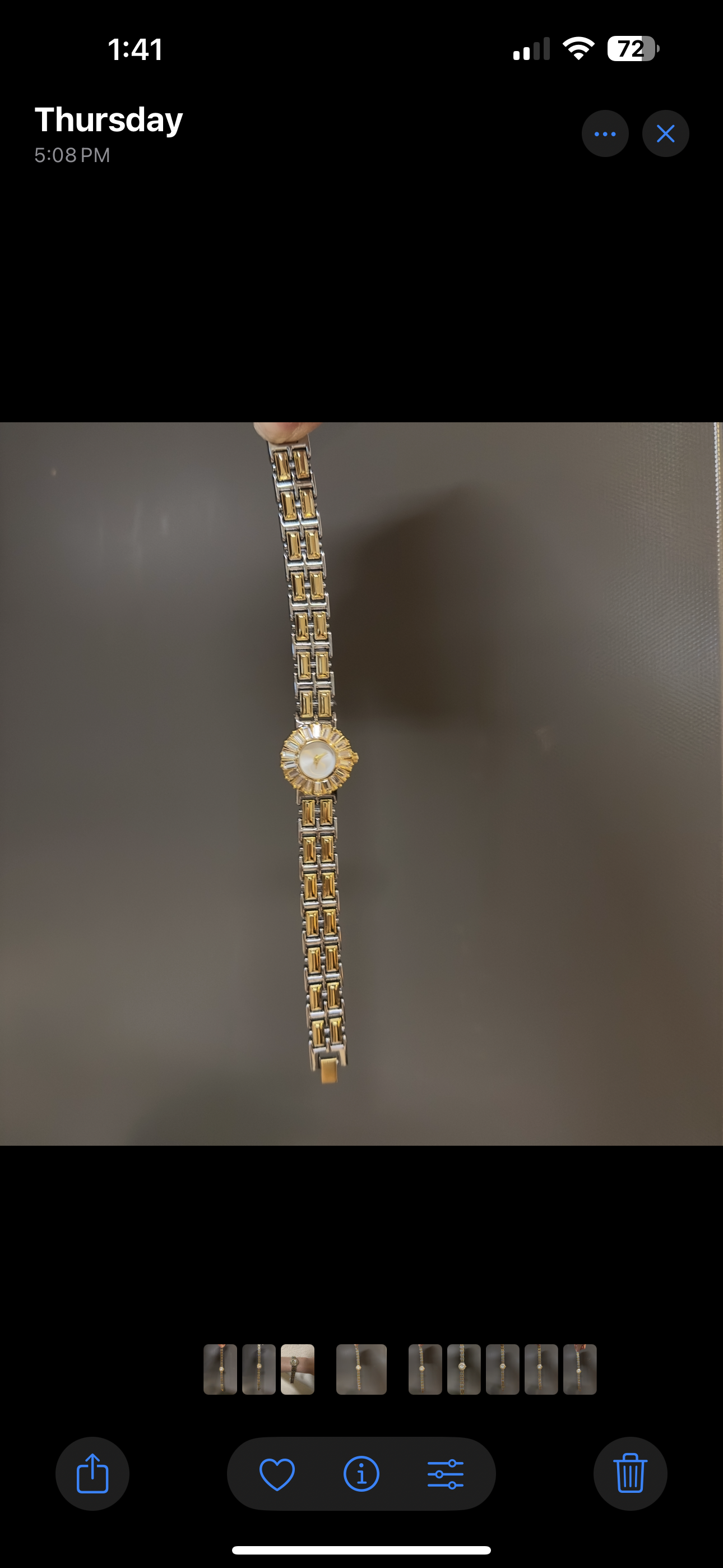 Women's Vintage Gold Watch, Silver and Gold Crystal Gemstone Watch, Unique Watch, Vintage Inspired Watch