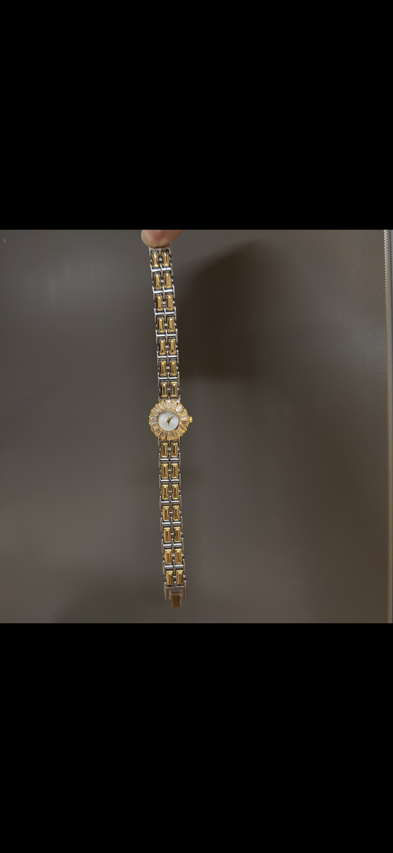 Women's Vintage Gold Watch, Silver and Gold Crystal Gemstone Watch, Unique Watch, Vintage Inspired Watch