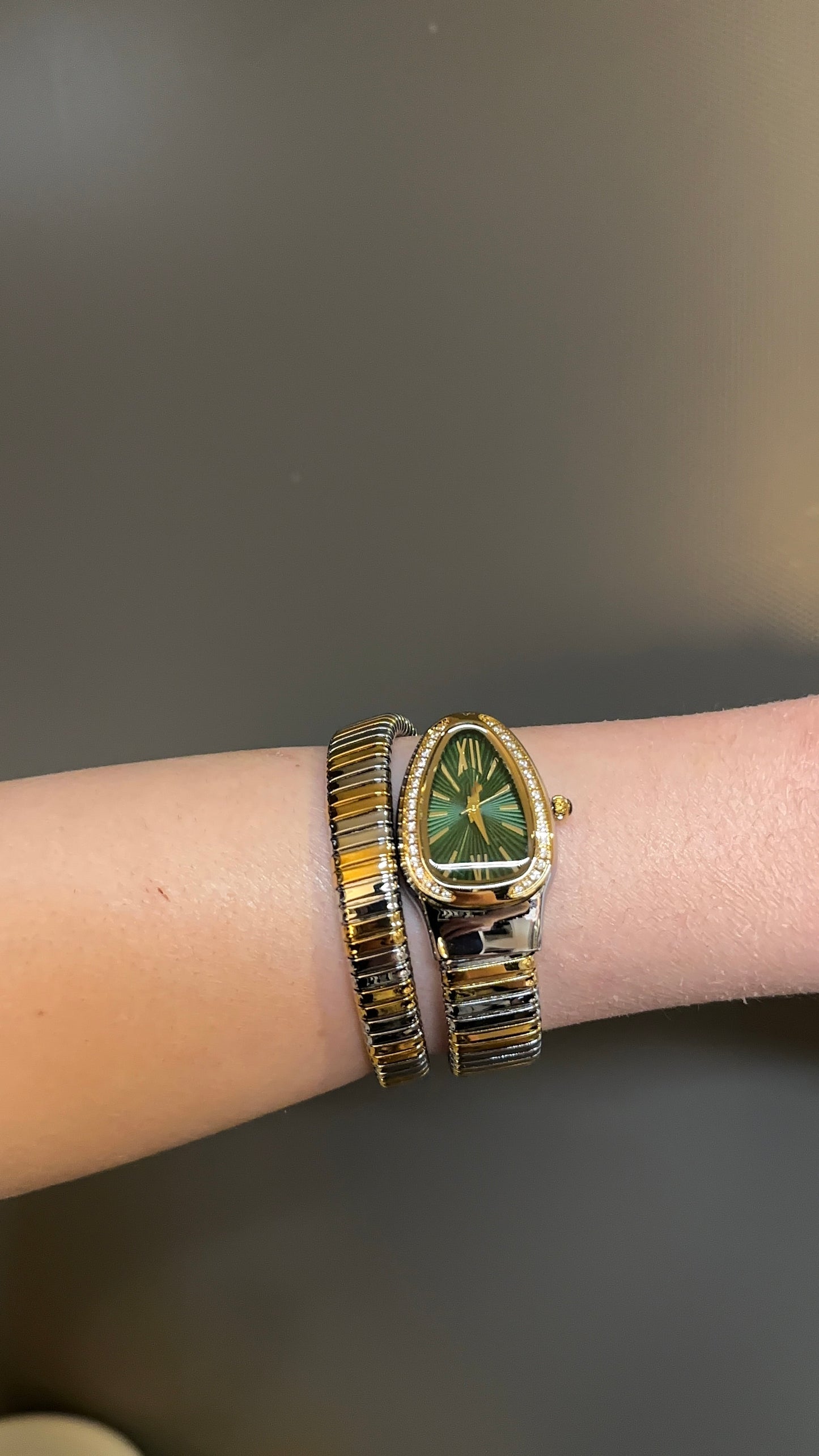 Women's Gold Watch, Snake Gold Watch, Wrap Watch, Vintage Watch, Gemstone Watch, Women's Watch, Vintage Inspired Watch, Gift for Her