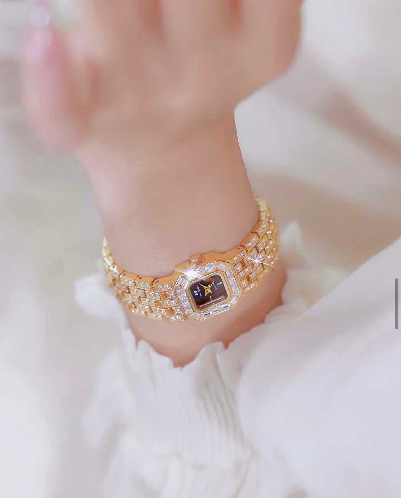 Women’s Vintage Inspired Gold Watch Gold Gemstone Watch Vintage Watch