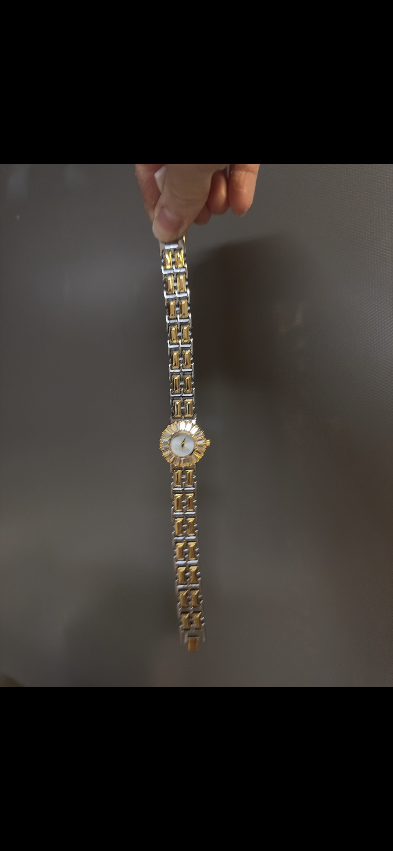 Women's Vintage Gold Watch, Silver and Gold Crystal Gemstone Watch, Unique Watch, Vintage Inspired Watch