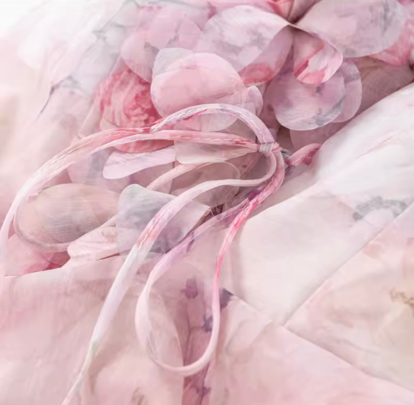Pink Floral Ruffled Open Back Mini Dress