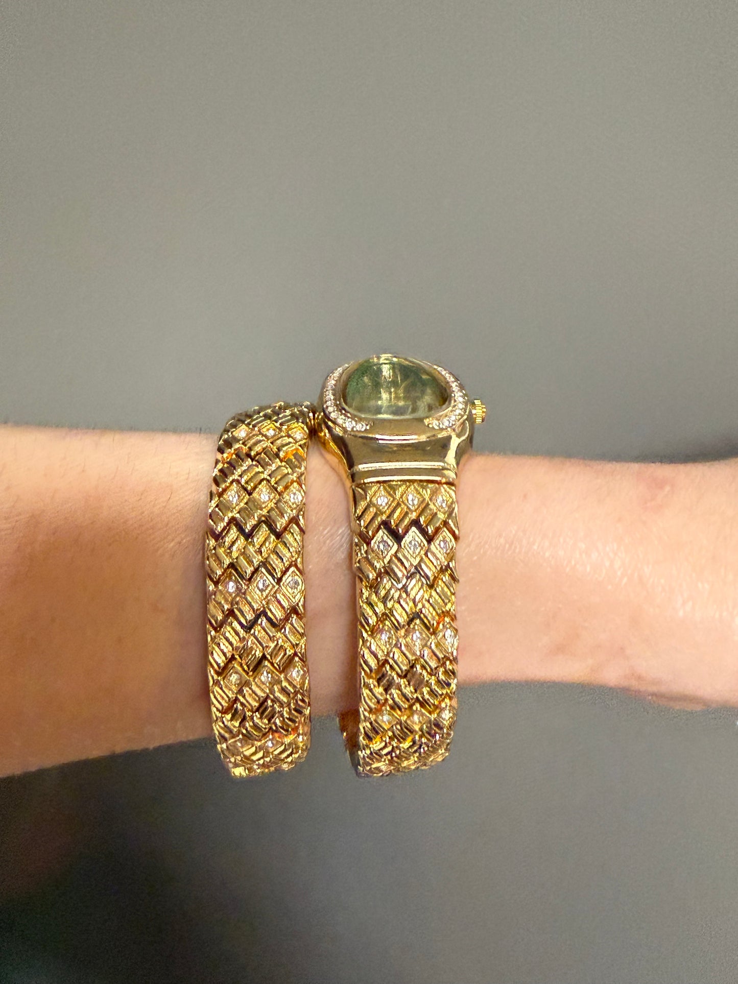 Women's Gold Snake Watch, Gold Wrap Watch, Vintage Watch