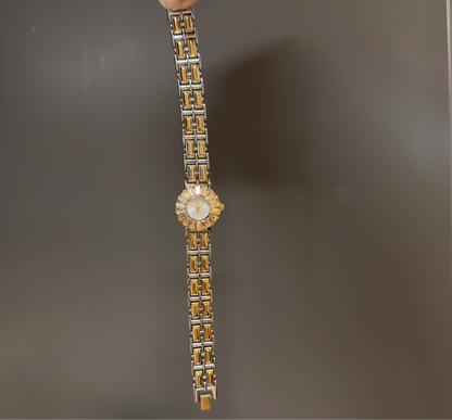 Women's Vintage Gold Watch, Silver and Gold Crystal Gemstone Watch, Unique Watch, Vintage Inspired Watch